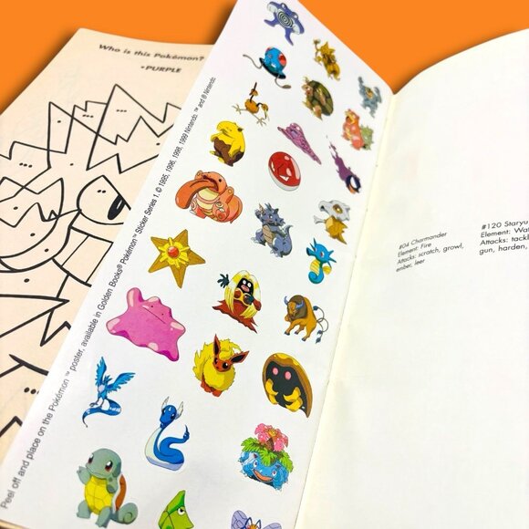 Vintage Pokémon Golden Books 1999 Sticker Series Activity Books 2 & 3. READ! - Picture 6 of 12